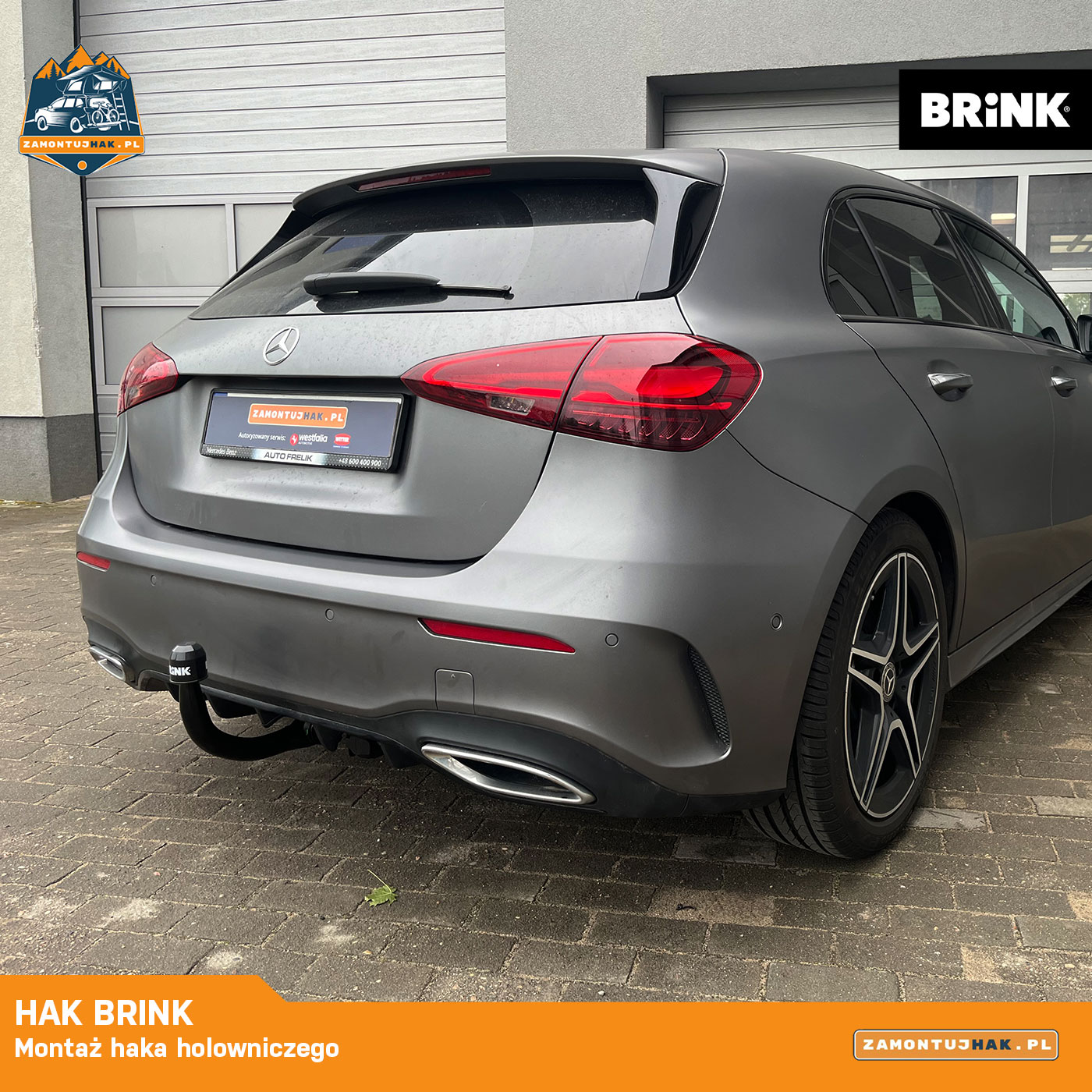 Hak Brink zamontowany w Mercedesie Klasy A W177